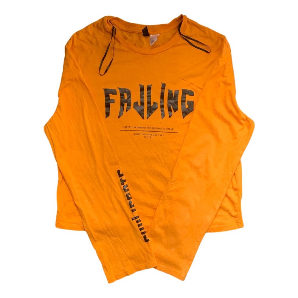 size small h&m falling long sleeve orange top